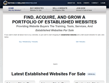 Tablet Screenshot of buyingandsellingwebsites.com